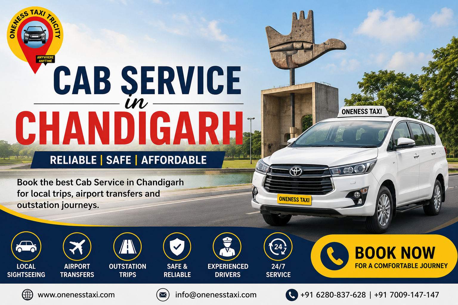 Cab Service in Chandigarh – Reliable, Safe & Affordable Taxi Service Chandigarh